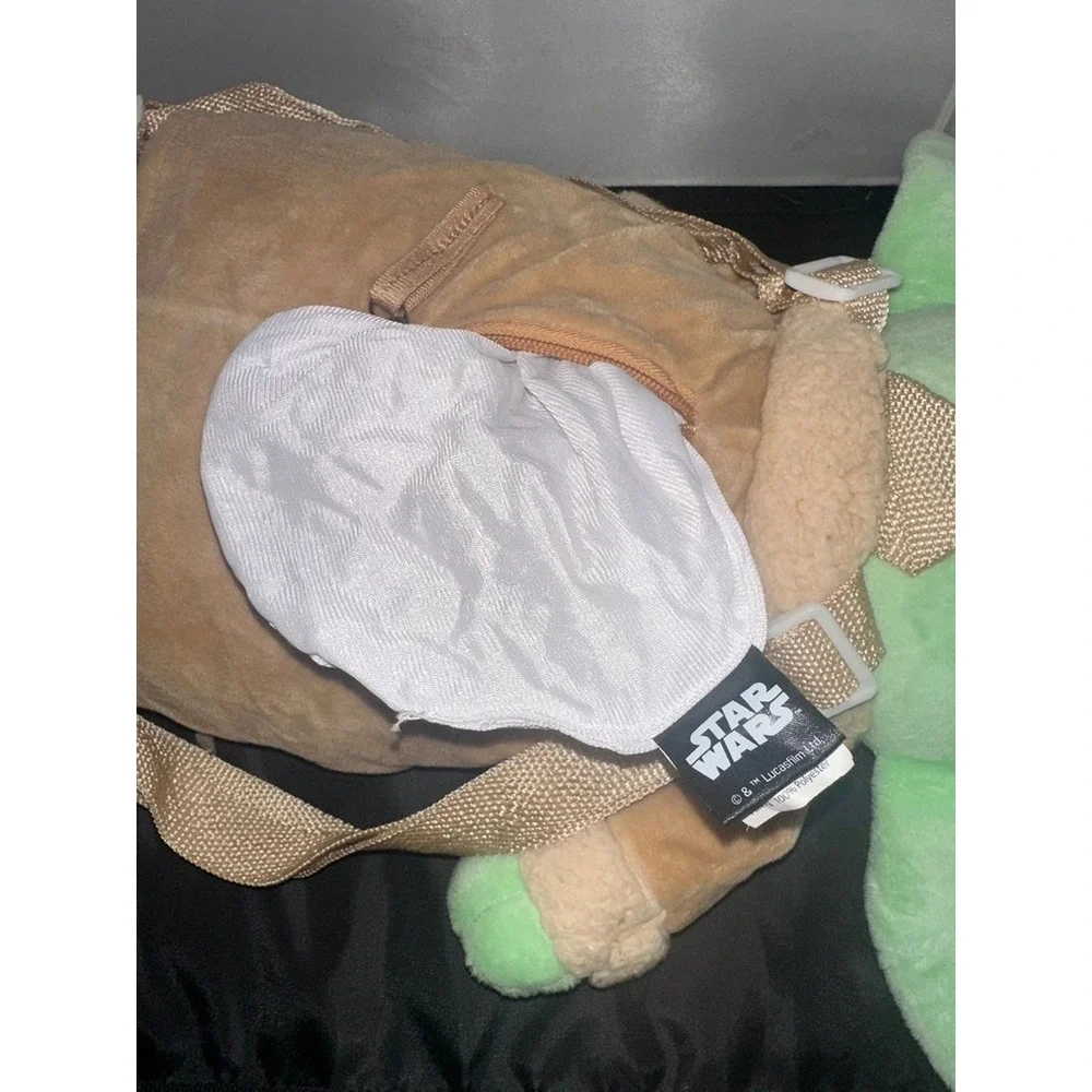 Star Wars Mandalorian Grogu Baby Yoda Plush Backpack Green Tan 12 Inch Bag